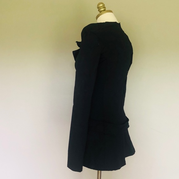 Jacket Dress Black Medium WEISSMAN COSTUMES Big V Neck Ruffle Collar - Picture 5 of 6